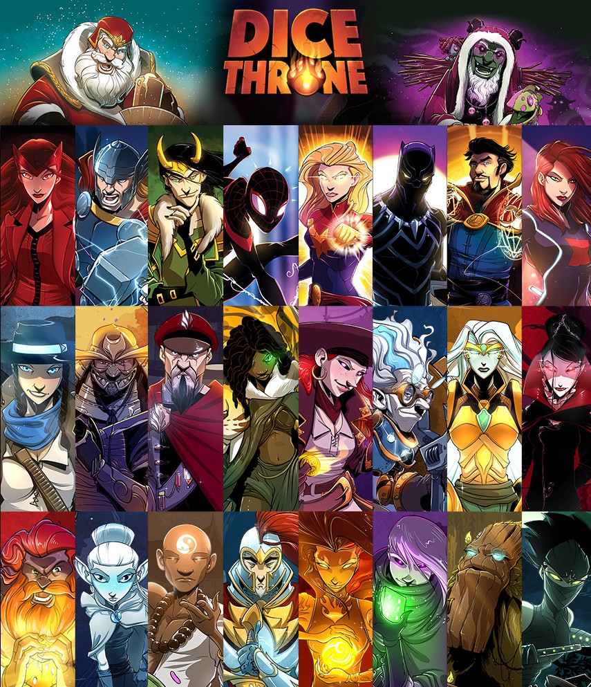 Personnages de Dice throne